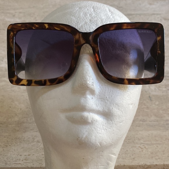 Burberry B Motif Square Sunglasses 😎 Tortoise plus case paper & wipe - Picture 4 of 16
